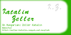 katalin zeller business card